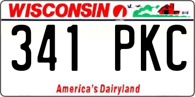 WI license plate 341PKC
