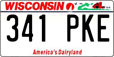 WI license plate 341PKE
