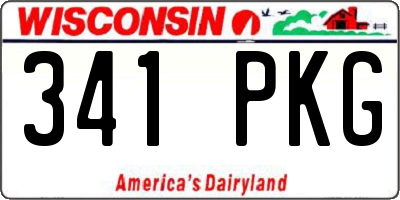 WI license plate 341PKG