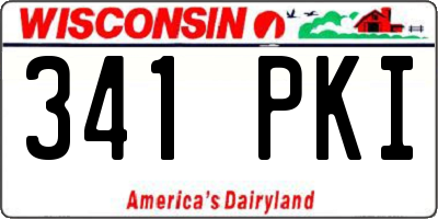 WI license plate 341PKI