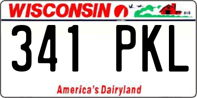 WI license plate 341PKL