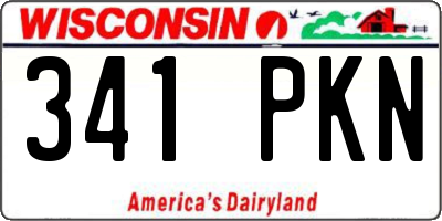 WI license plate 341PKN