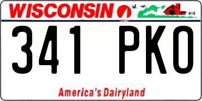 WI license plate 341PKO