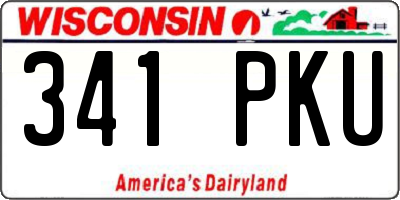 WI license plate 341PKU