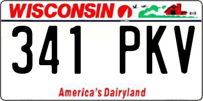 WI license plate 341PKV