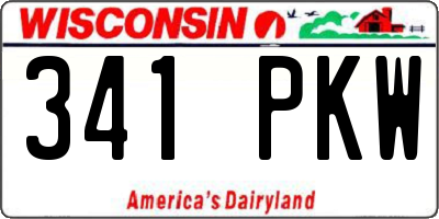 WI license plate 341PKW