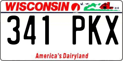 WI license plate 341PKX