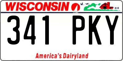 WI license plate 341PKY