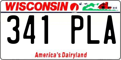 WI license plate 341PLA