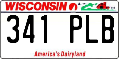 WI license plate 341PLB