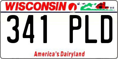 WI license plate 341PLD