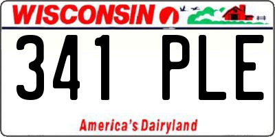 WI license plate 341PLE
