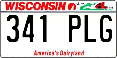 WI license plate 341PLG