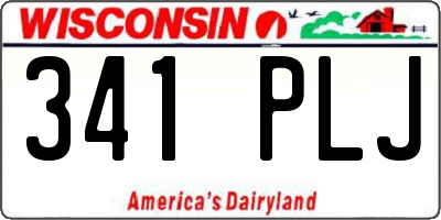 WI license plate 341PLJ