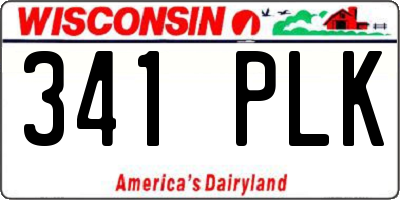 WI license plate 341PLK