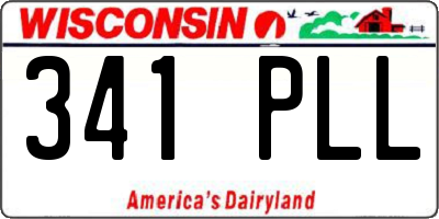 WI license plate 341PLL