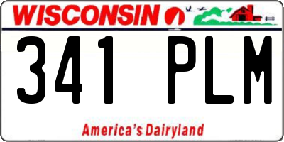 WI license plate 341PLM