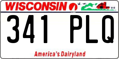 WI license plate 341PLQ