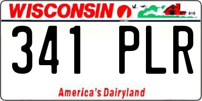 WI license plate 341PLR