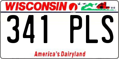 WI license plate 341PLS