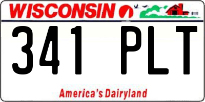 WI license plate 341PLT