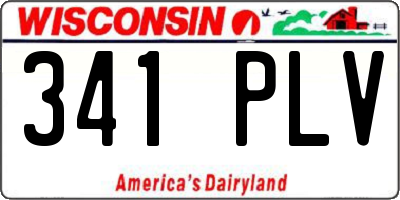 WI license plate 341PLV