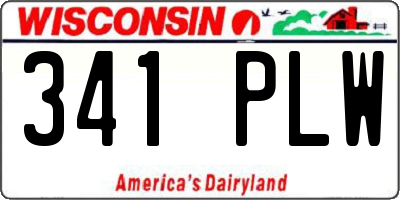 WI license plate 341PLW