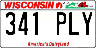 WI license plate 341PLY