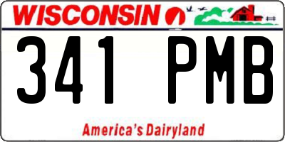 WI license plate 341PMB