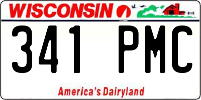 WI license plate 341PMC