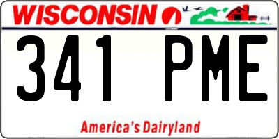 WI license plate 341PME