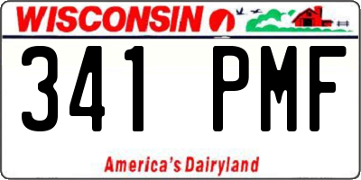 WI license plate 341PMF