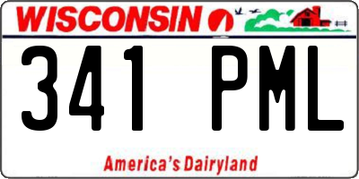 WI license plate 341PML