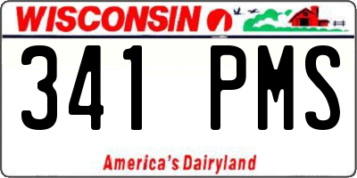 WI license plate 341PMS