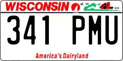 WI license plate 341PMU