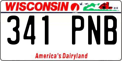 WI license plate 341PNB