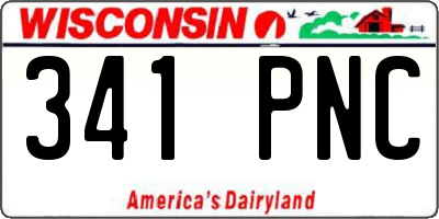 WI license plate 341PNC