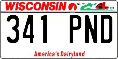 WI license plate 341PND