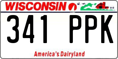 WI license plate 341PPK
