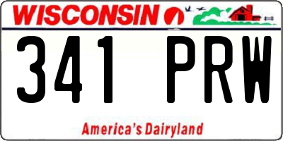 WI license plate 341PRW