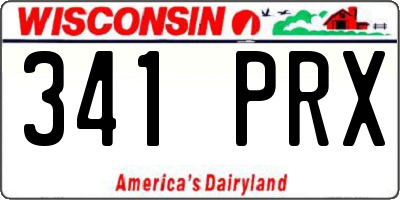WI license plate 341PRX