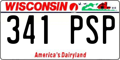 WI license plate 341PSP