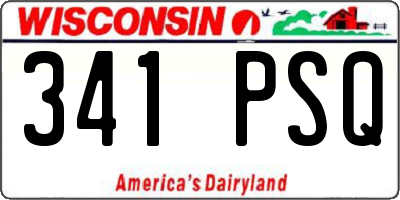 WI license plate 341PSQ
