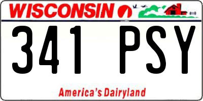 WI license plate 341PSY