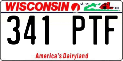 WI license plate 341PTF