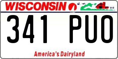 WI license plate 341PUO