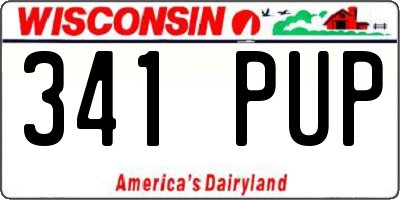 WI license plate 341PUP