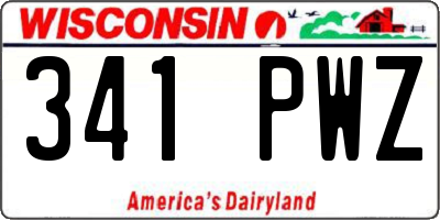 WI license plate 341PWZ