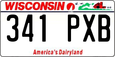 WI license plate 341PXB