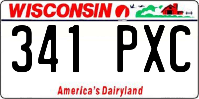 WI license plate 341PXC
